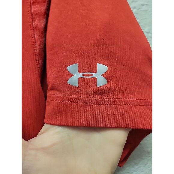 Men’s Under Armour ColdBlack Loose Heat Gear Short Sleeve PGA Polo Size L RED - Picture 5 of 8